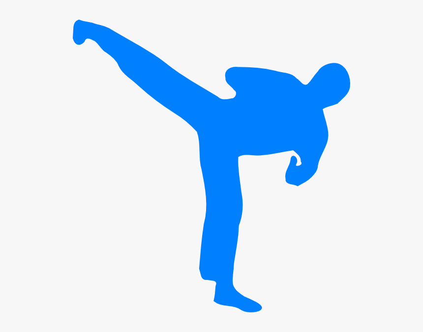 Blue Karate Svg Clip Arts - Kick Boxing Clipart, HD Png Download