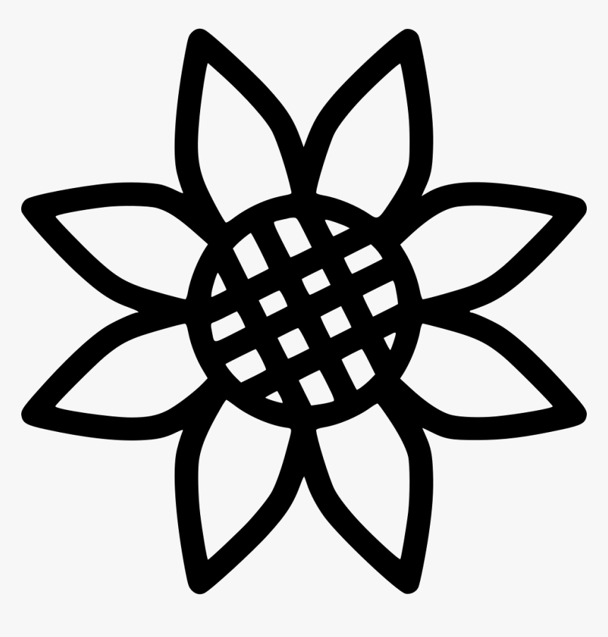 Sunflower Flower Garden Gardening - Black And White Sunflower, HD Png Download