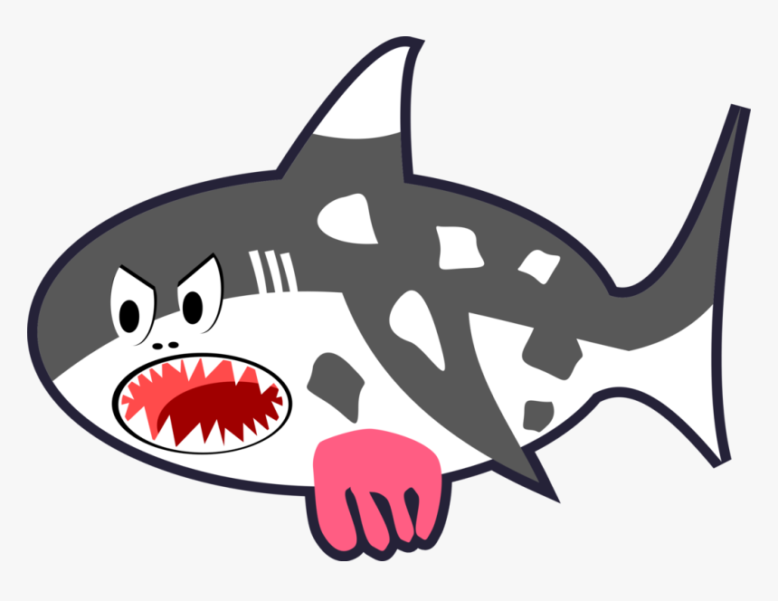 Cartoon Shark Png - Cow Shark Clipart, Transparent Png