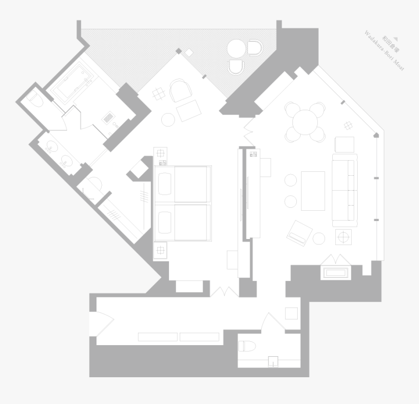 Palace Hotel Tokyo Terrace Suite - Floor Plan, HD Png Download