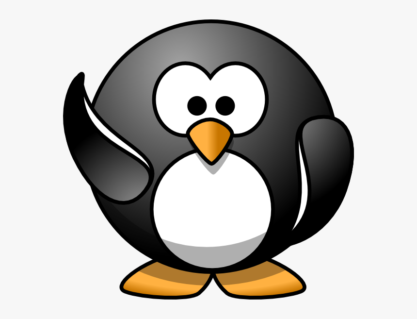Penguin Waving Clipart, HD Png Download