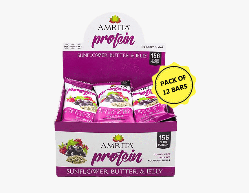 Amrita High Protein Sunflower Butter And Jelly Bars - Protein Bar, HD Png Download