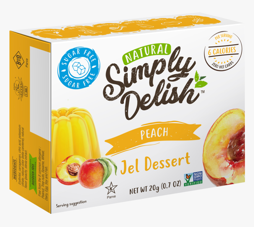 Peach Jelly - Simply Delish Jel Dessert Orange, HD Png Download