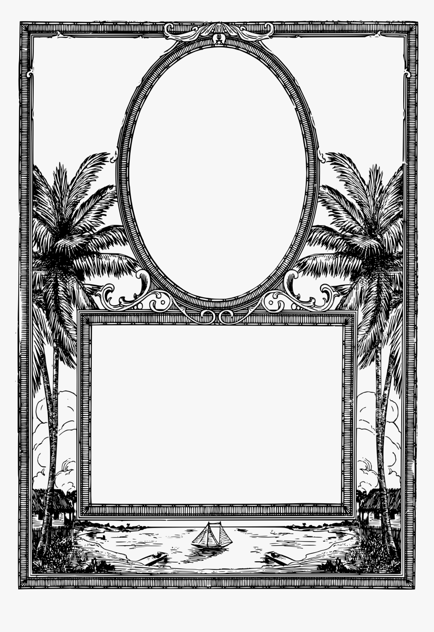 Picture Frames Window Tropical Climate Circle Ellipse - Duel Photo Frame Png, Transparent Png