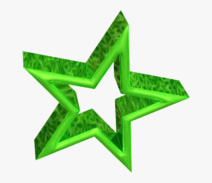 3d Green Star - Green Star Gif, HD Png Download