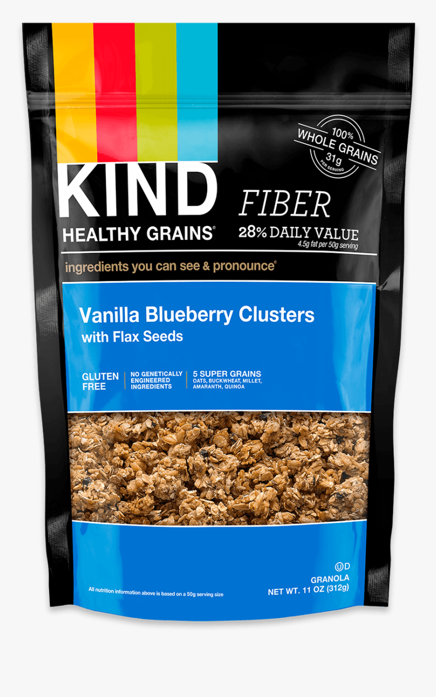 Kind Blueberry Vanilla Clusters3 Main - Kind Granola Vanilla Blueberry, HD Png Download