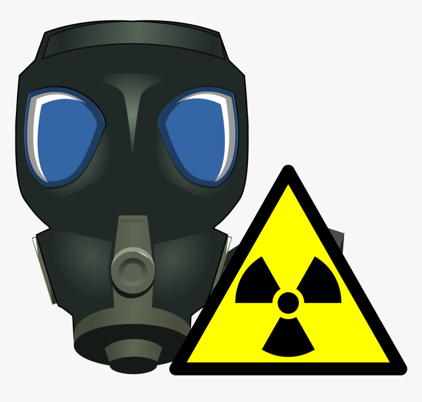 File - Mask-radioactive - Svg - Gamma Rays Clipart - Gas Mask Clip Art, HD Png Download