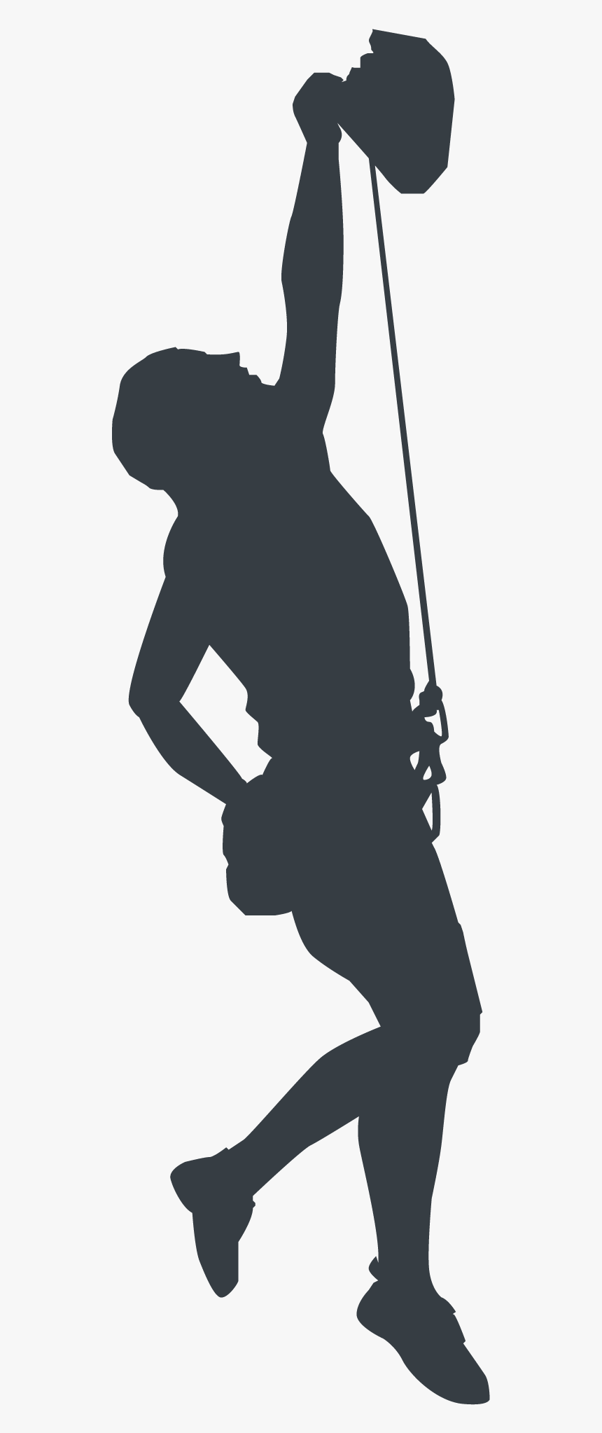 Clip Art Silhouette Rock Climbing Transparent Background, HD Png Download