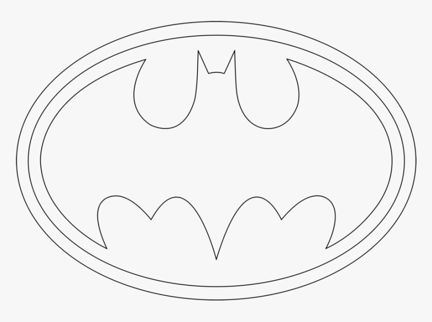 Transparent Pumpkin Outline Clipart - Batman Logo Coloring Pages, HD Png Download