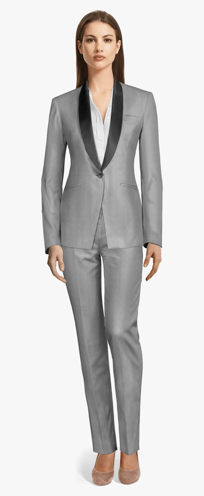 Black Paisley Velvet Tuxedo With Wide Lapels With White - Double Breasted Pants Suits, HD Png Download
