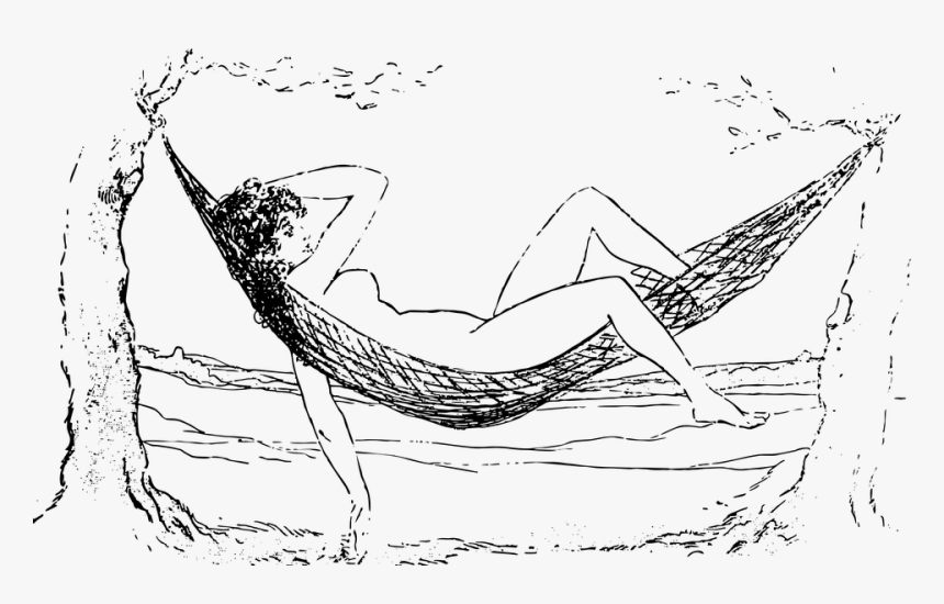 Nude, Hammock, Relax, Woman, Naked, Female, Attractive - Nudity, HD Png Download