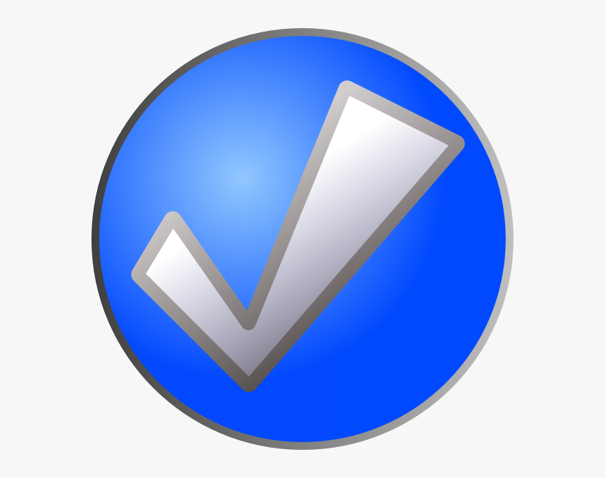 Blue Check Button Svg Clip Arts - Blue Check Button, HD Png Download