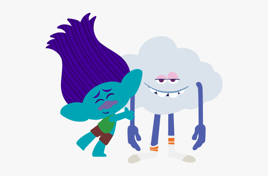 Dreamworks Animation Trolls Clip Art - Trolls Hug, HD Png Download