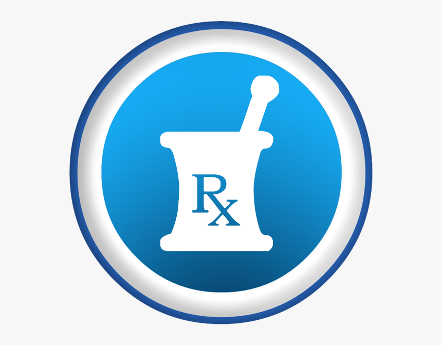 Mortar Pestle Rx Symbol Blue Button Mortar And Pestle Logo Blue