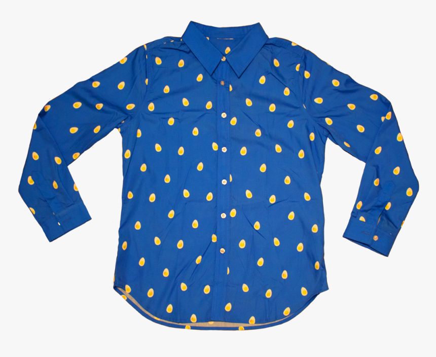 Deviled Egg Long Sleeve Button Up In Royal Blue - ナイキ ラッシュ ガード, HD Png Download