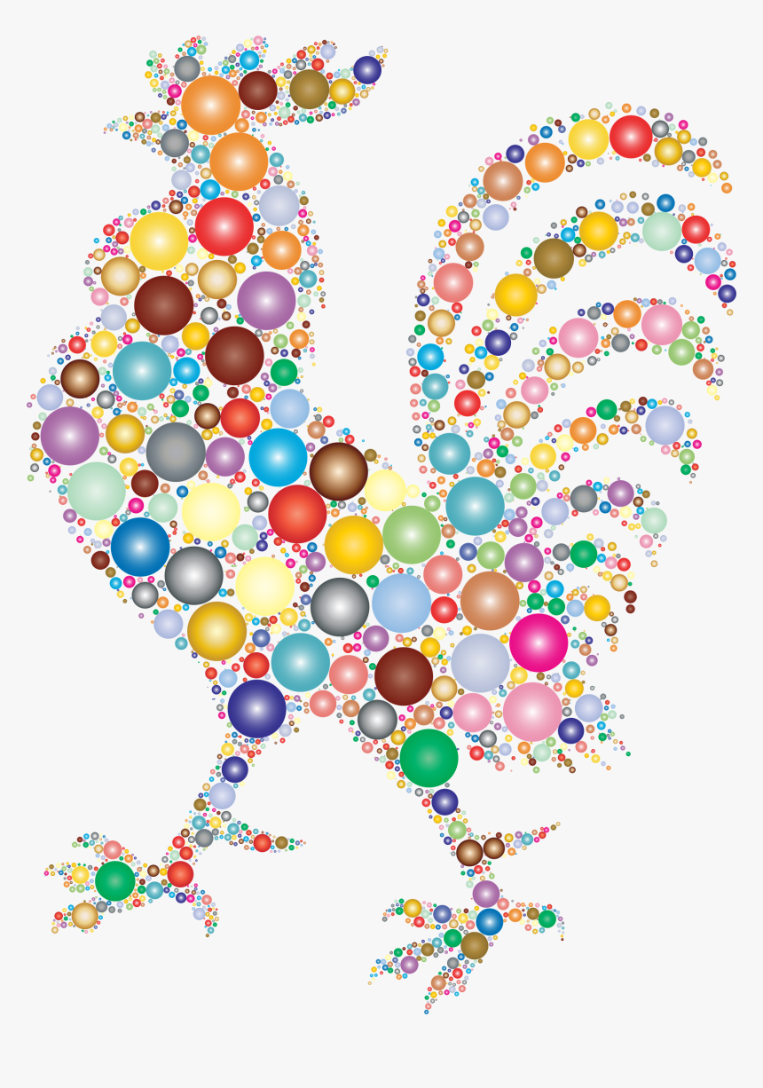 Chanticleer - Colorful Rooster Clipart, HD Png Download