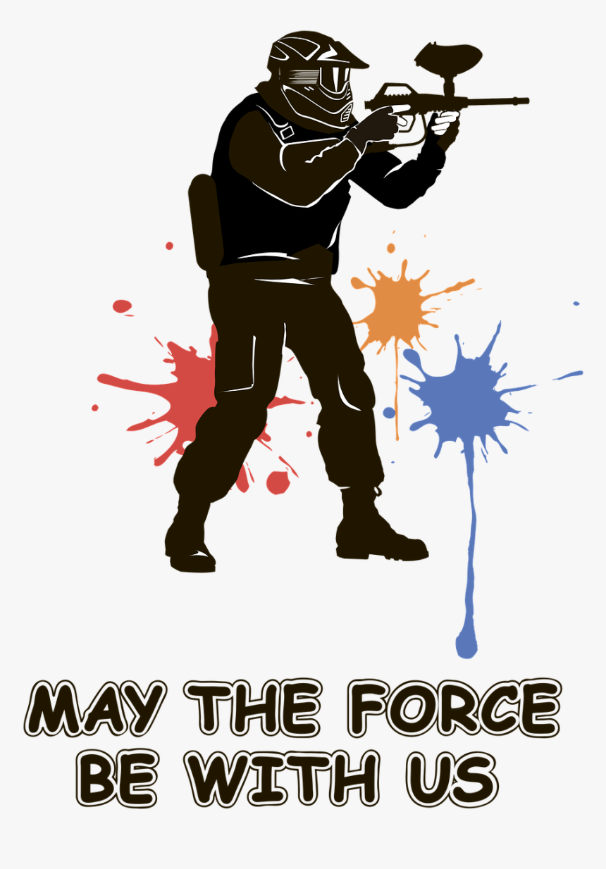 Paintball, Shooter, Fighter, Game, Paint, Blots - Transparent Paintball Clipart, HD Png Download