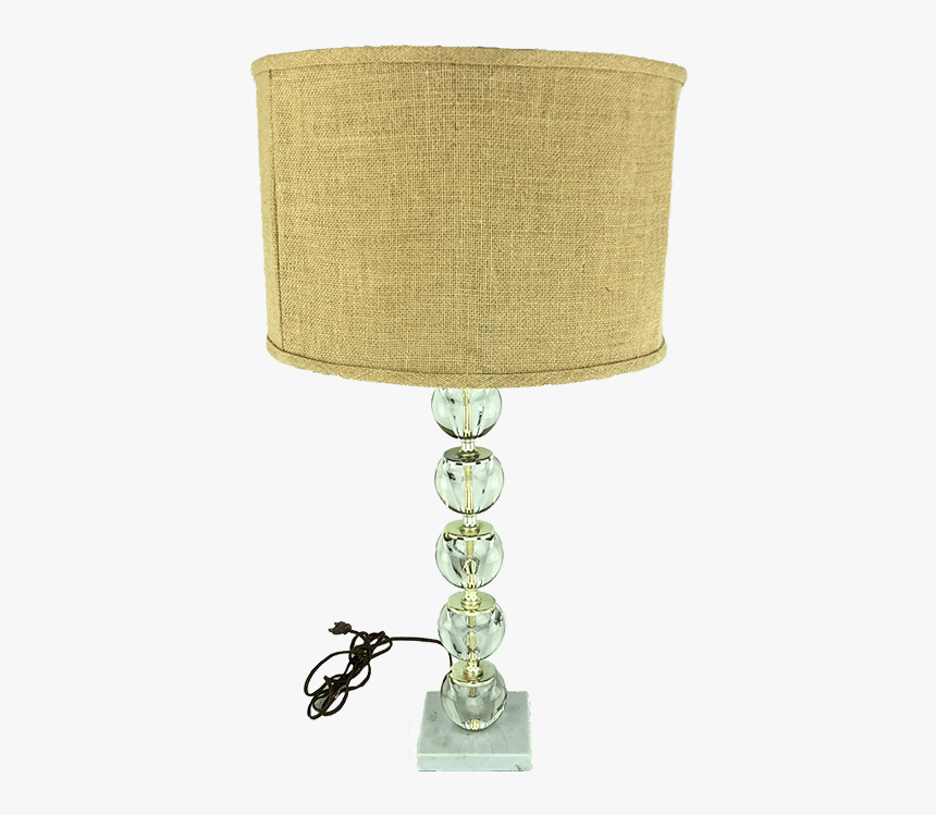 Mid Century Glass Orb Table Lamp With Marble Base - Lampshade, HD Png Download