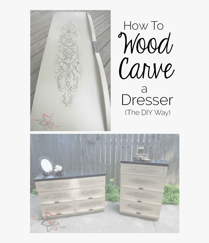 How To Wood Carve A Dresser - Drawer, HD Png Download