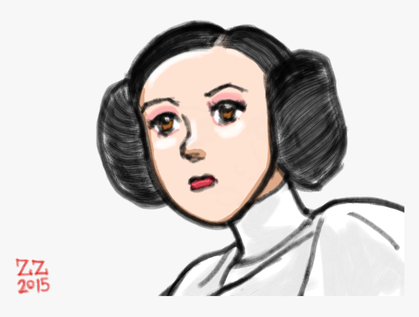 Leia Drawing Portrait - Sketch, HD Png Download