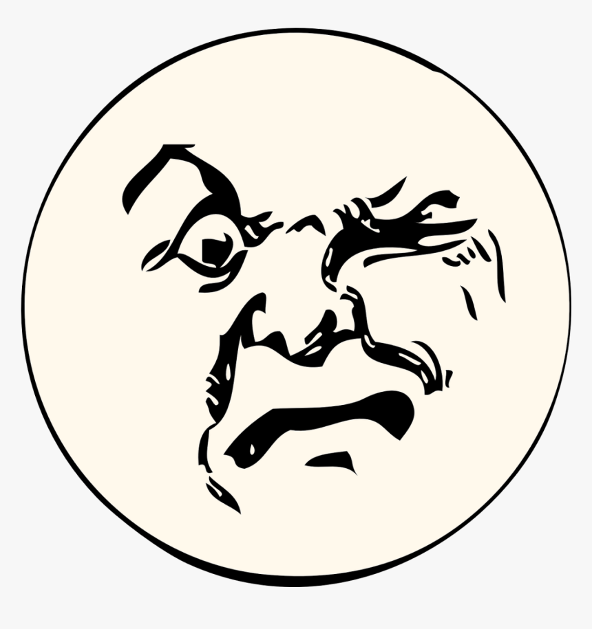 Cartoon Face On The Moon, HD Png Download