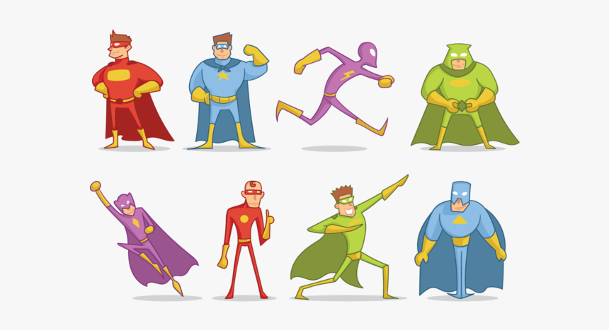 Super Heroes Cartoon Vector - Superhero, HD Png Download