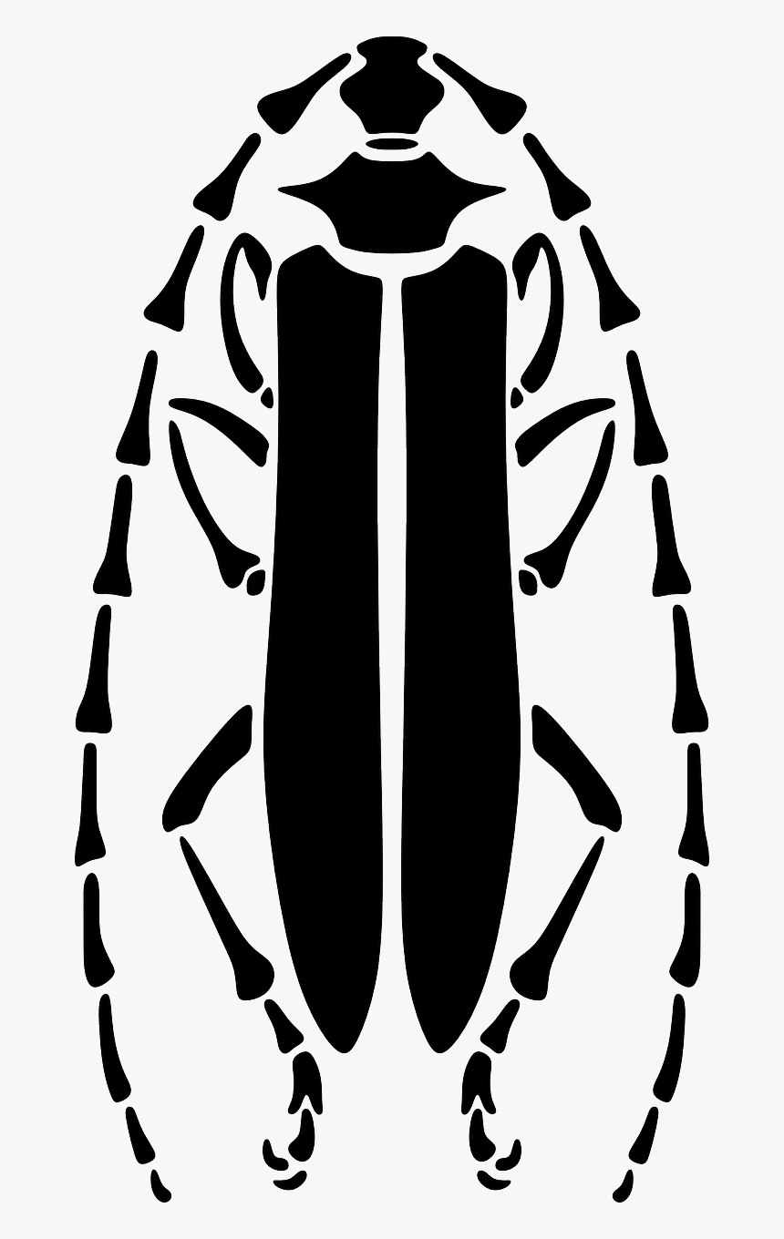 Hieroglyphics Drawing Scarab Beetle Transparent Png - Beetle Stencil, Png Download