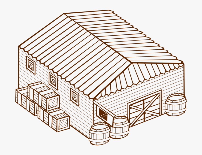 Rectangle,line Art,angle - Warehouse Clip Art, HD Png Download