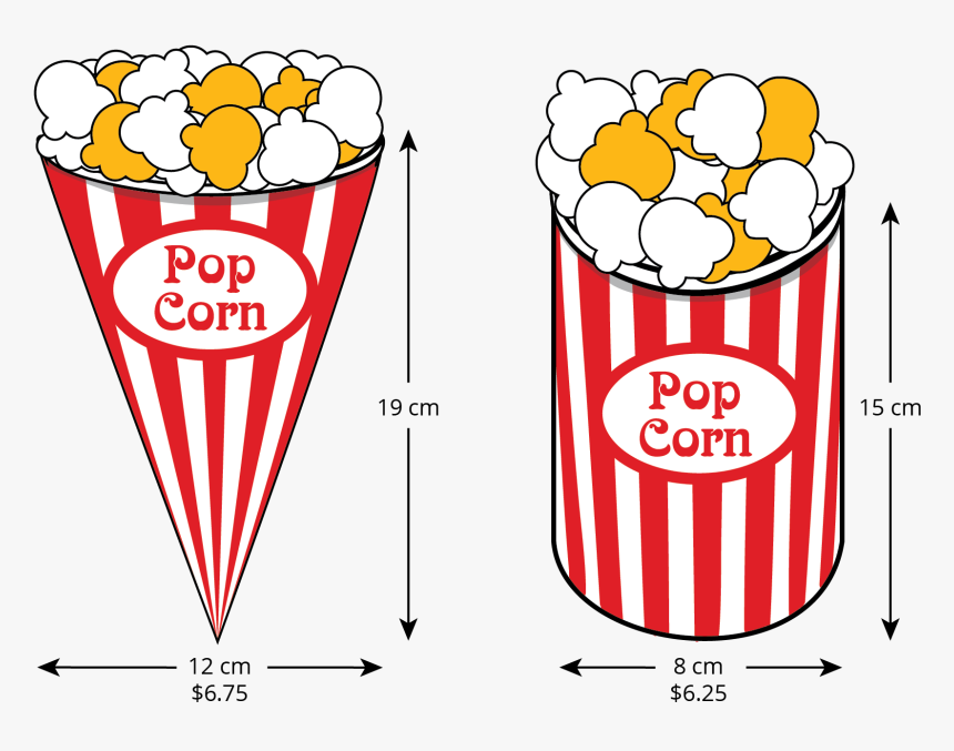 Pop Clipart And Popcorn - Volume Of Cone Popcorn, HD Png Download