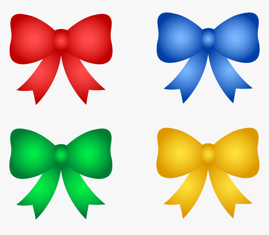 Cheer Bow Clipart Outline - Christmas Bows Clipart, HD Png Download