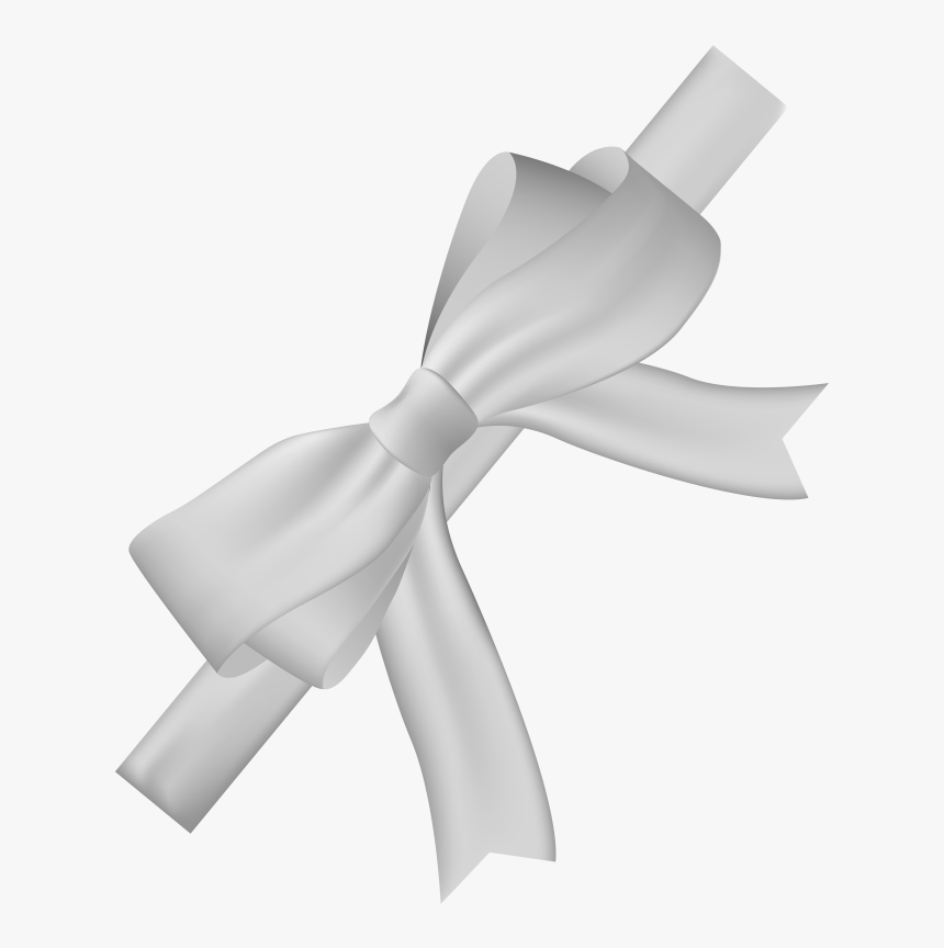Pin White Ribbon Bow Clipart - White Bow Png, Transparent Png