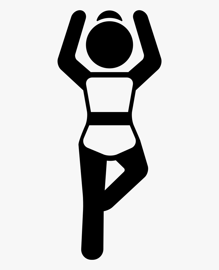 Girl Standing Up With Flexed Knee - Иконка Спорт Png, Transparent Png