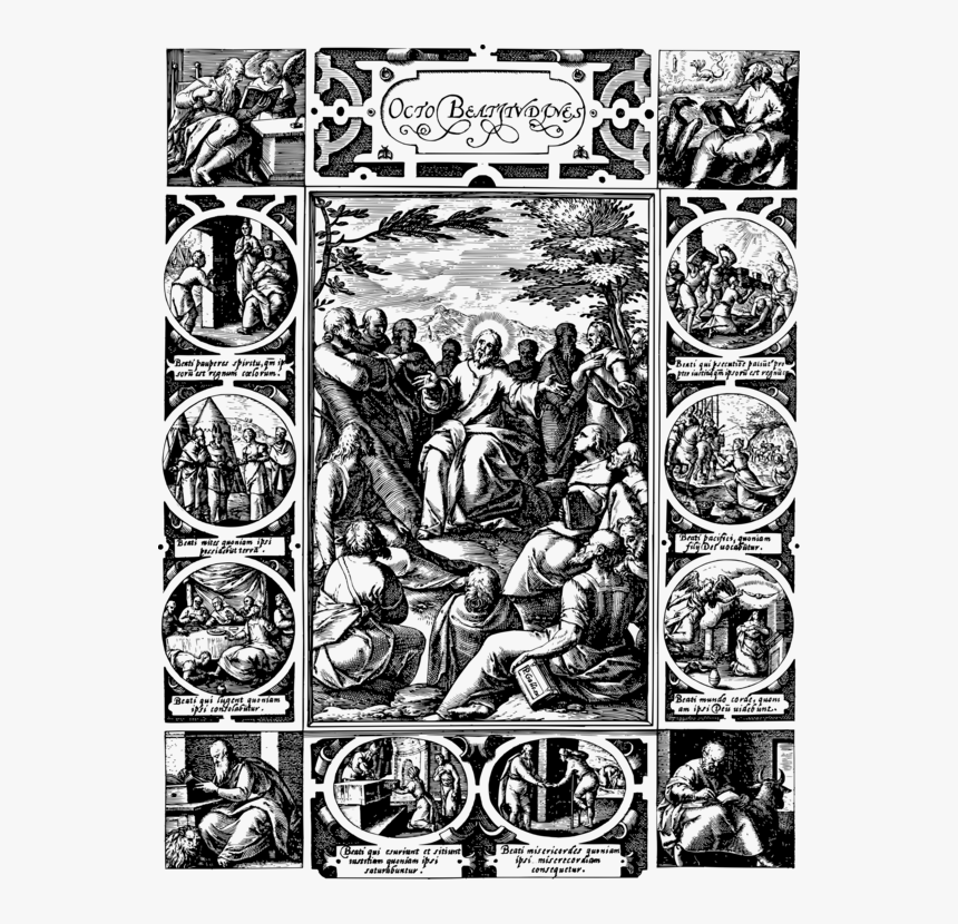 Art,printmaking,comics - Eight Beatitudes, HD Png Download
