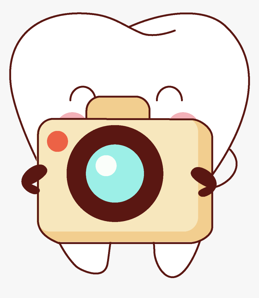 Cartoon Camera Tooth Element - Circle, HD Png Download