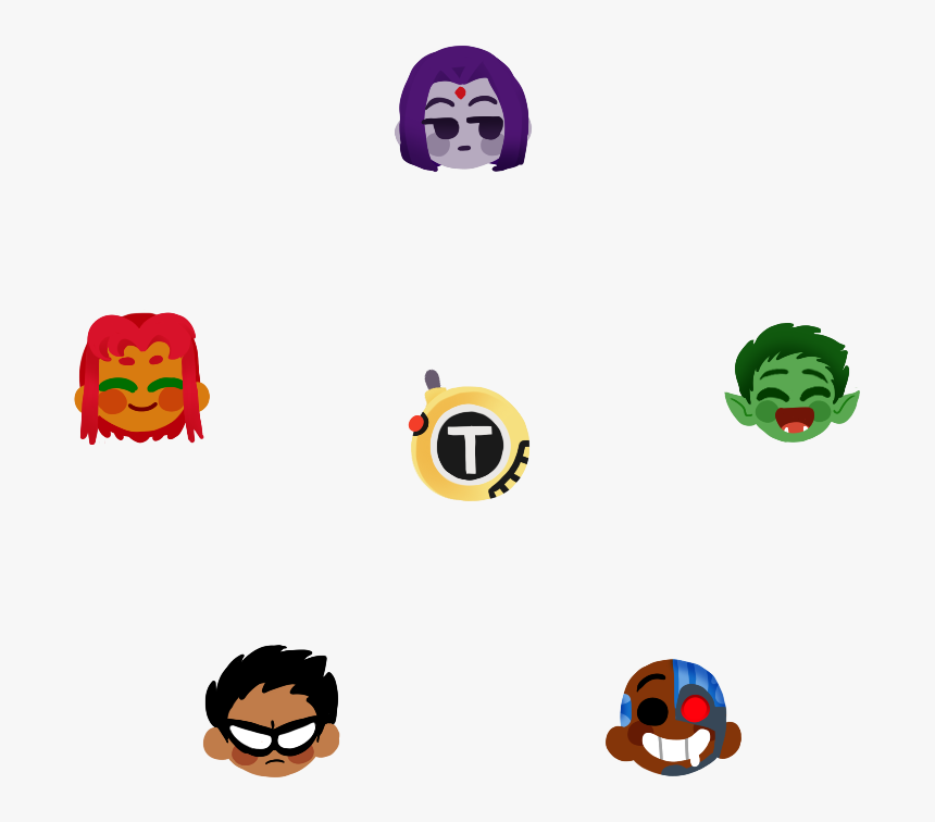 Teen Titans Emoji Stickers Available On Redbubble Here - Teen Titans Go Emojis, HD Png Download