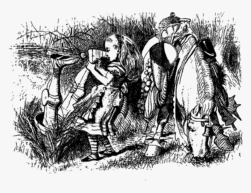 White Knight Through Looking Glass Alice 3 Png - John Tenniel Through The Looking Glass Knight, Transparent Png