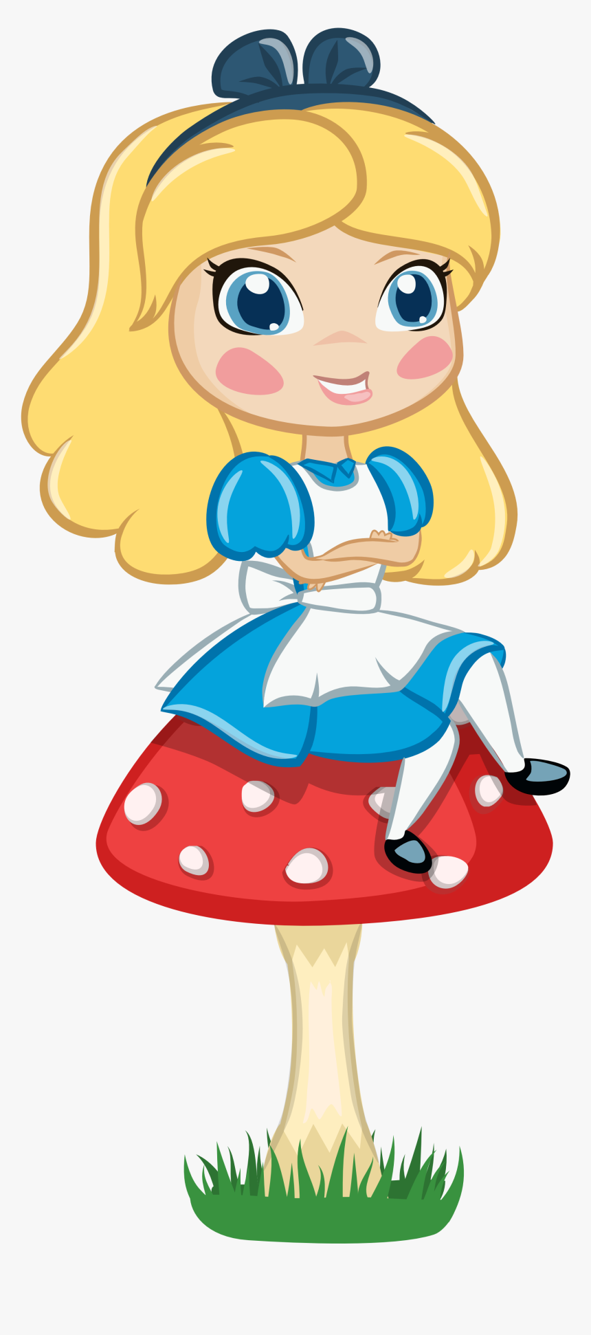 Clipart Alice In Wonderland Mushroom, HD Png Download