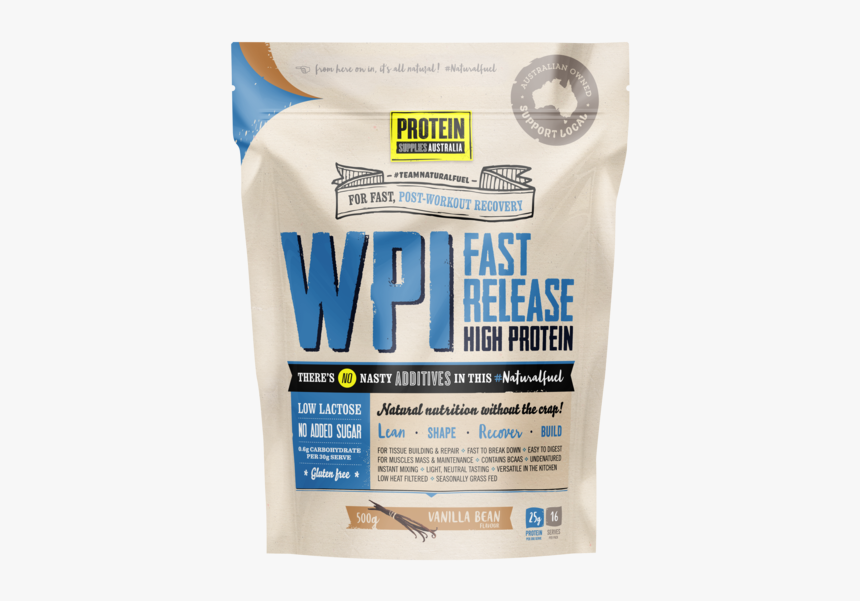 Wpi Vanilla Bean - Protein Supplies Australia Wpi Choc Mint 500g, HD Png Download