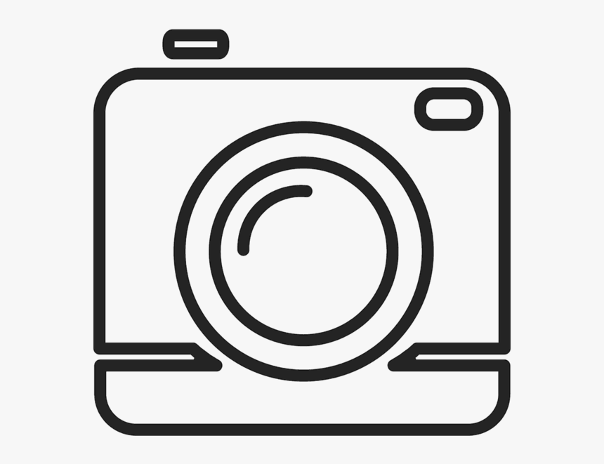 Camera Outline Rubber Stamp - Circle, HD Png Download