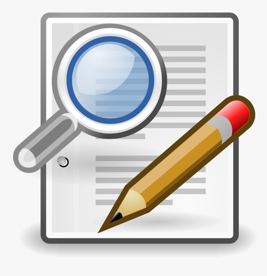 Tango Edit Find Replace Clip Arts - Hoja Con Lupa Png, Transparent Png