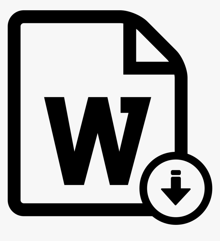 Word Download - Colorear Icono De Word, HD Png Download