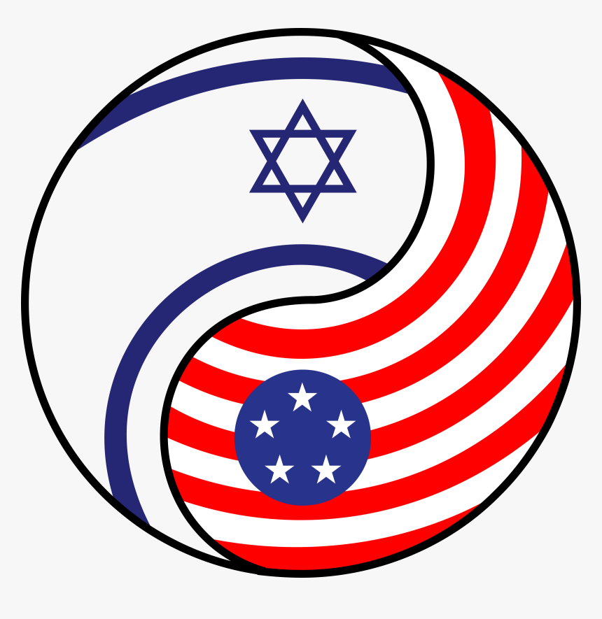 Yin Yang Israel America Clip Arts - America And Israel Png, Transparent Png