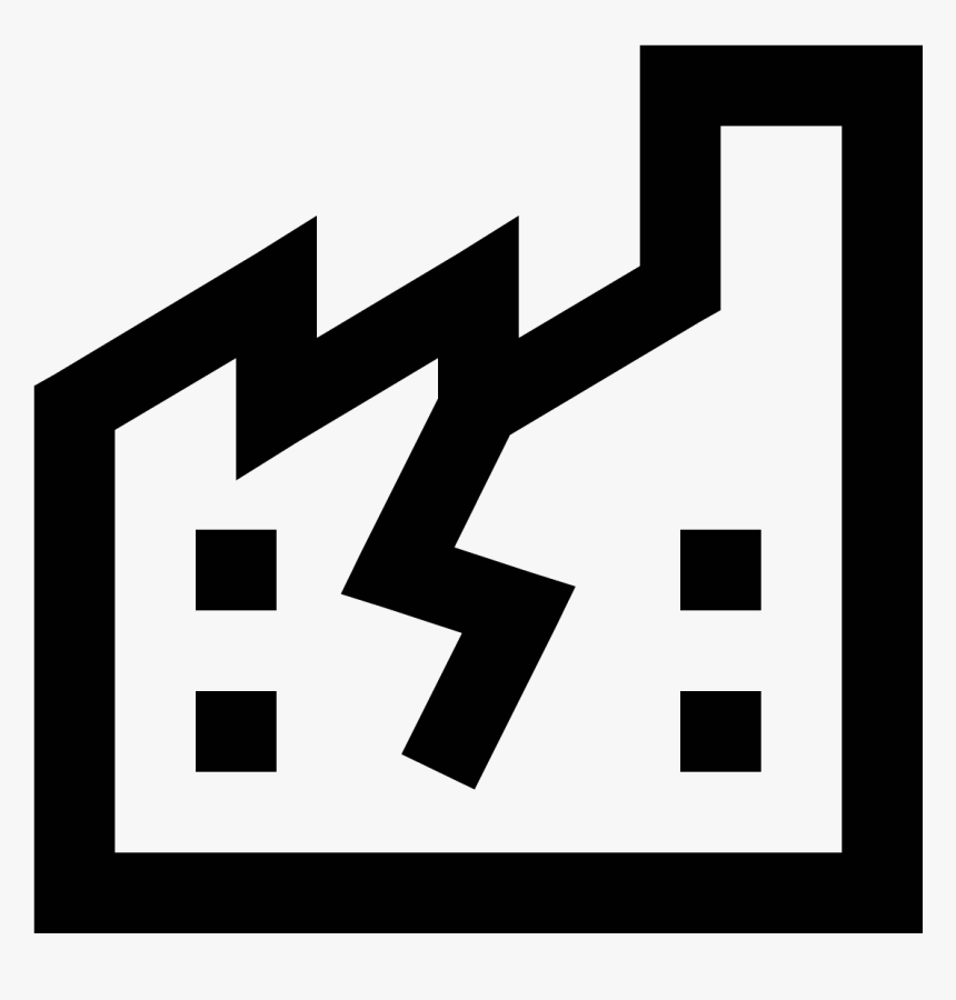 Fábrica Destruída Icon - Stencil, HD Png Download