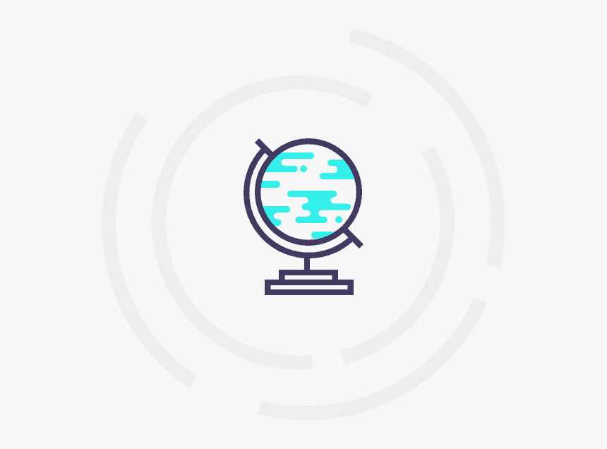 Geography Logo Png - Simple Drawing Of A Globe, Transparent Png