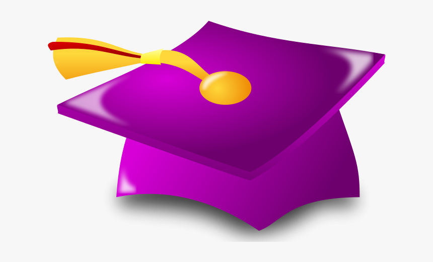 Free Vector Graduation Icon - Purple And Yellow Graduation Cap, HD Png Download