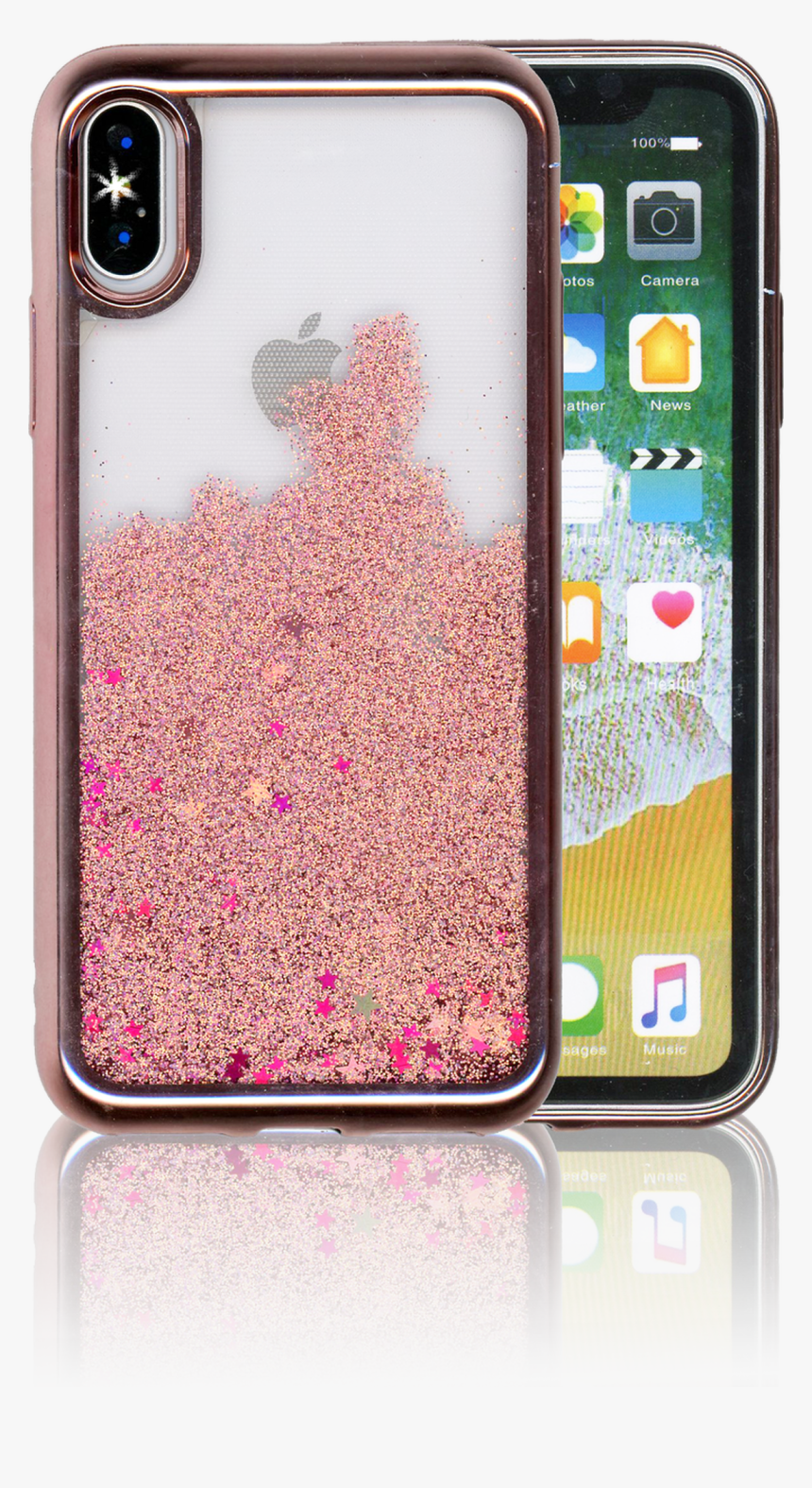 Iphone X/10/xs Mm Electroplated Water Glitter Case - Iphone Xs Water Case, HD Png Download