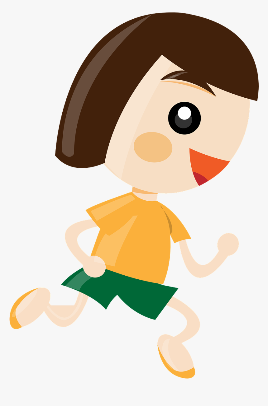 Girl Running Clip Art, HD Png Download