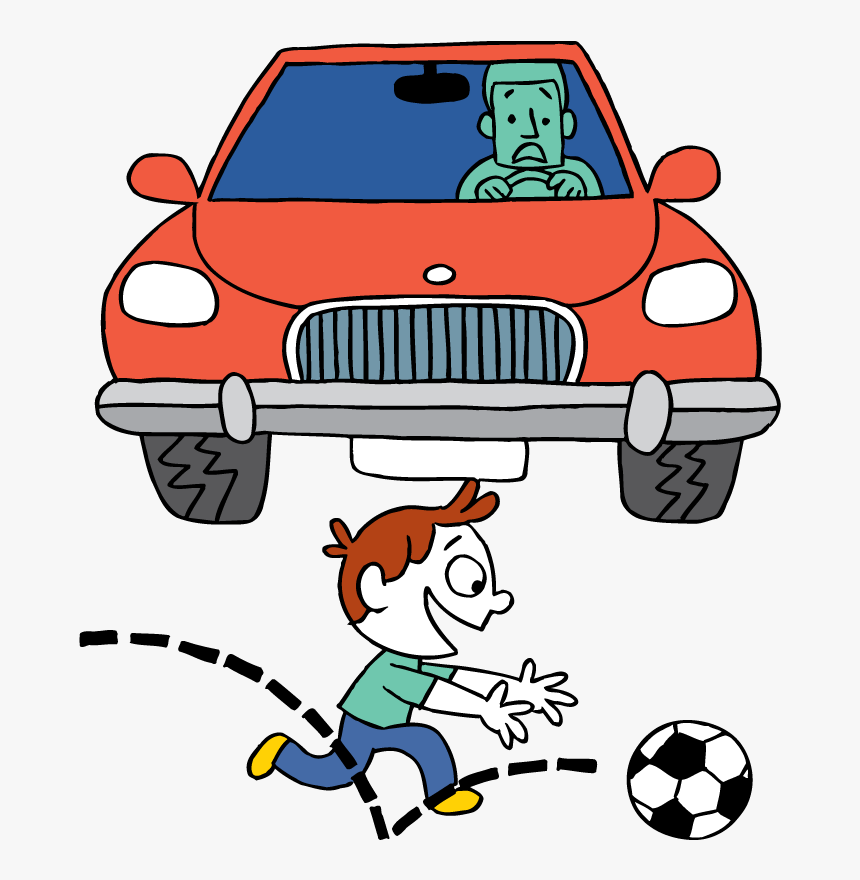 Car Clipart Running Hit Kid Danger Clipart, HD Png Download