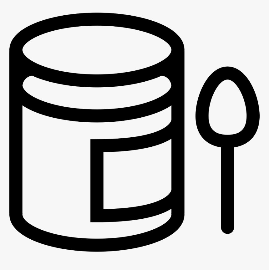 Baby Puree Pot And A Spoon Svg Png Icon Free Download - Powdered Milk Icon, Transparent Png