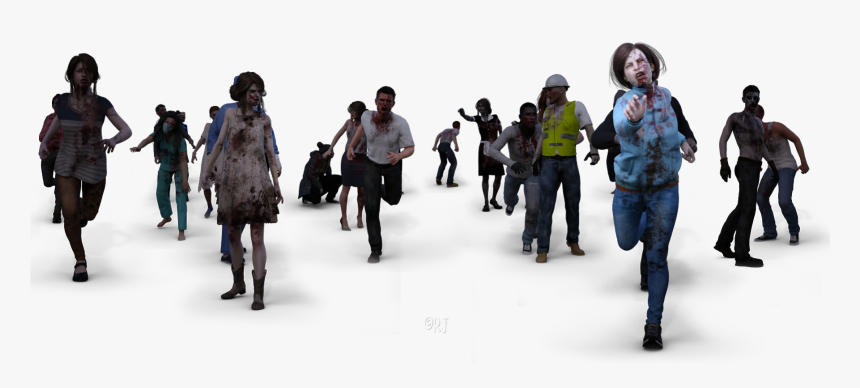 Zombie Horde Png, Transparent Png